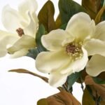 Cream Magnolia Bloom & Green Leaf Foliage Everyday Christmas Bush- 17 - Image 2