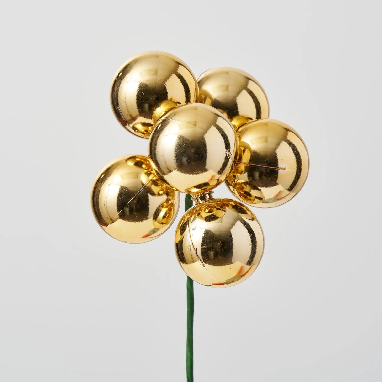 FLWSTM3298ShinyGoldVPBallOrnamentHolidayPick-8 Shiny Gold VP Ball Ornament Holiday Pick - 8 - Image 1