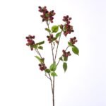 Lifelike Mauve Burgundy Raspberry Cluster Stem Faux Fruit Spray - 42