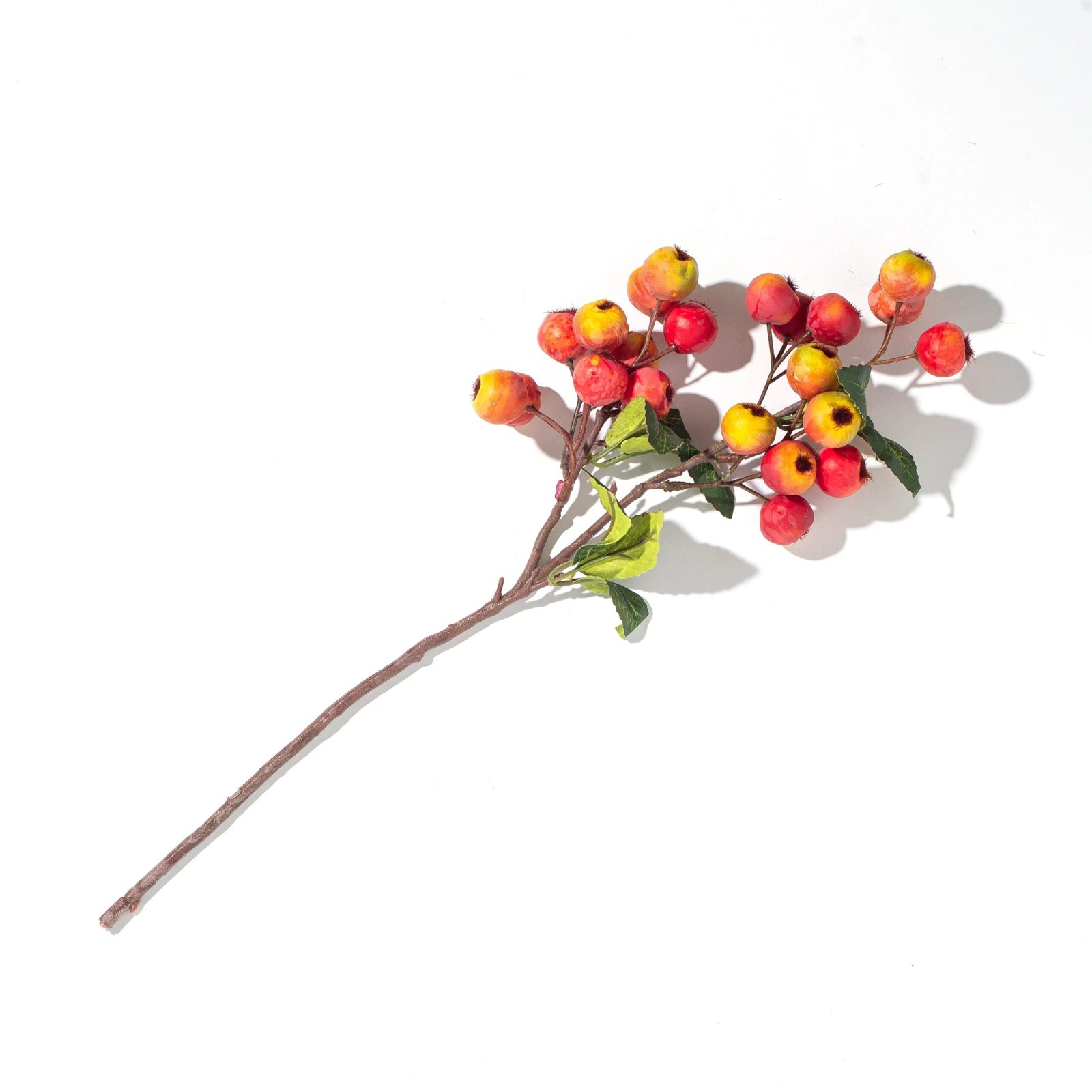 FRUSTM0004GSBRYGREDGoldenRedFauxBotanicalGooseBerryBranchSpraywithBendableStem Golden Red Faux Botanical Goose Berry Branch Spray with Wired Stem - Image 1