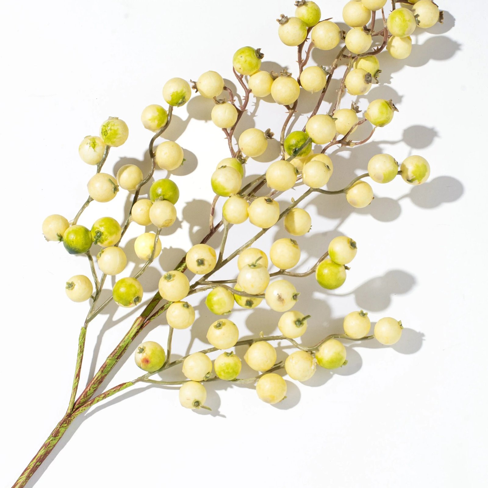 FRUSTM0006-GSBRY-CRMGRNCream_GreenFauxGooseberryBranchSpray-28_2 Cream & Green Faux Gooseberry Branch Spray - 28 - Image 1