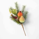 Beaded Della Robbia Sugar Fruit Apple, Pear, Pomegranate, Berry & Pine Pick Set of 2 - Image 4
