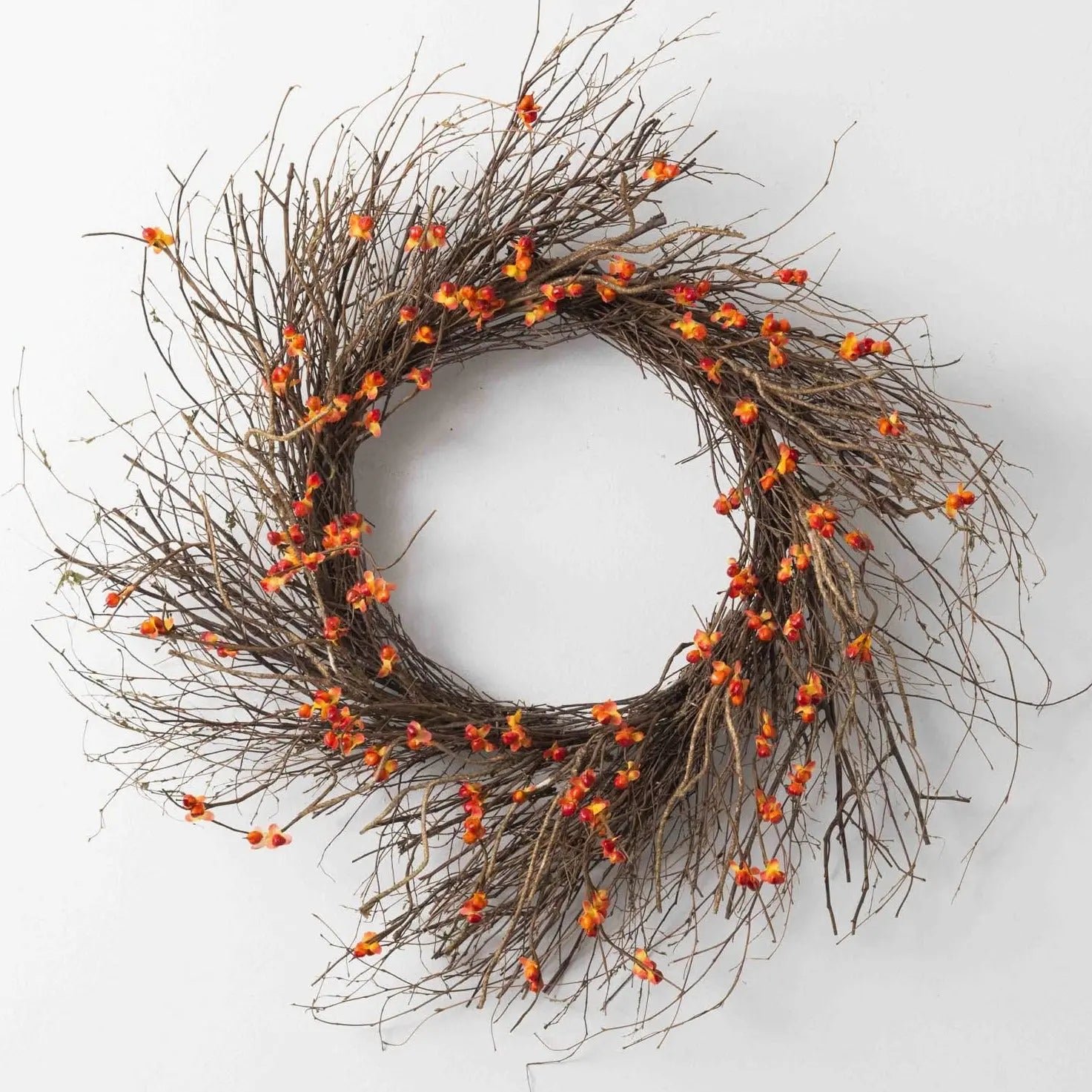 FW1256WildBittersweetBerry_TwigWispyFallFrontDoorWreath_4 Wild Bittersweet Berry & Twig Wispy Fall Front Door Wreath - Image 1