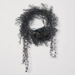 The Nevermore - Feathered Raven Bird, Black Magic & Gilded Branch Halloween Wreath