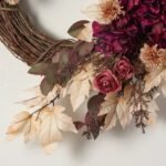 Autumn Romance - Harvest Hydrangea, Mauve Ranunculus, Seeded Eucalyptus Fall Front Door Wreath - Image 2