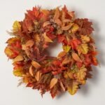 Autumn's Splendor - Mixed Maple Leaf, Eucalyptus, & Wheat Grass Fall Front Door Wreath - Image 3