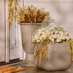 Faux Triticum Wheat Large Outdoor Urn Filler Fall Arrangement - Image 3