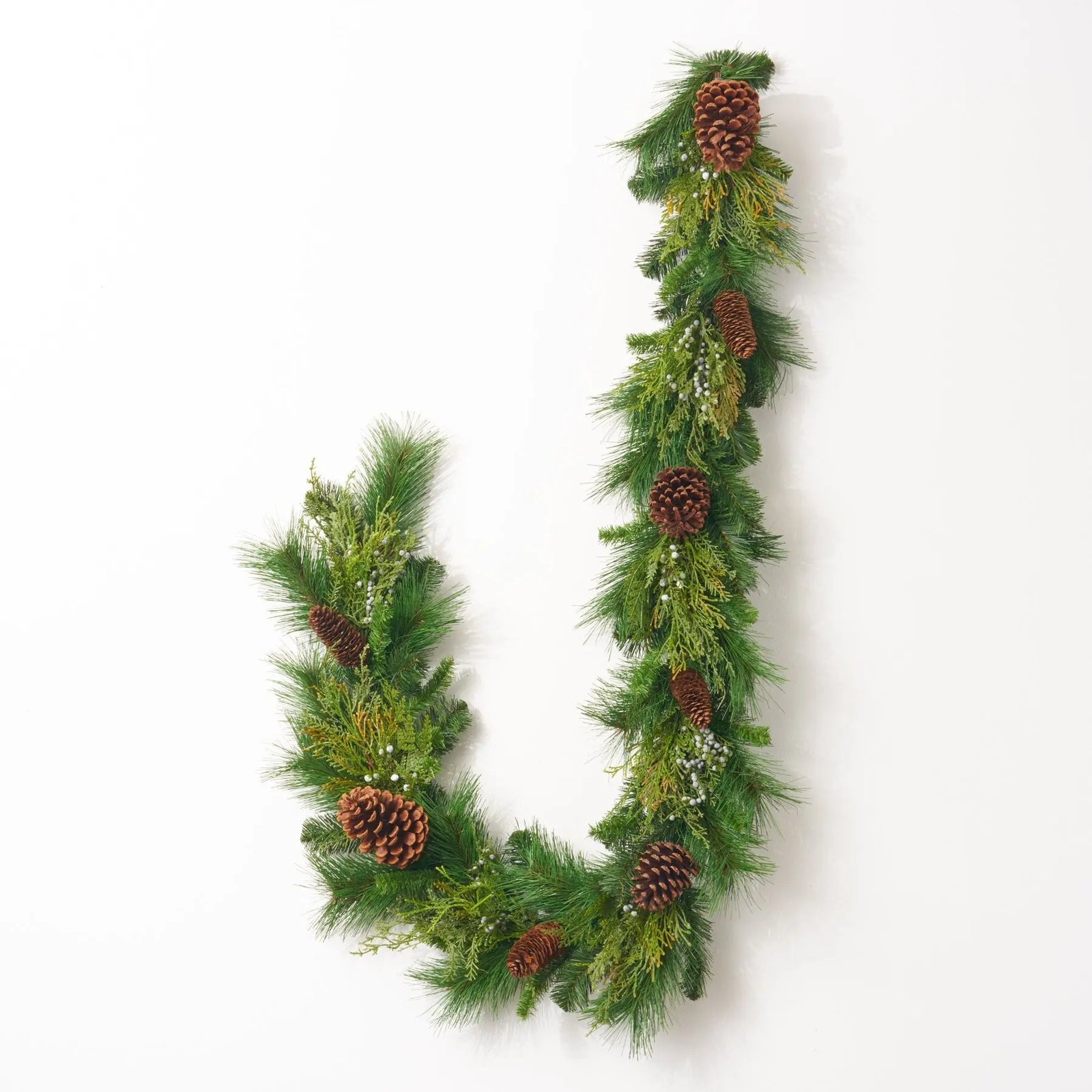 GAR1009-PMClassicHolidayGreens_PineconeChristmasFrontDoorGarlandTableRunner_1 Classic Holiday Greens & Pinecone Christmas Front Door Garland Table Runner - Image 1