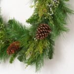 Classic Holiday Greens & Pinecone Christmas Front Door Garland Table Runner - Image 2