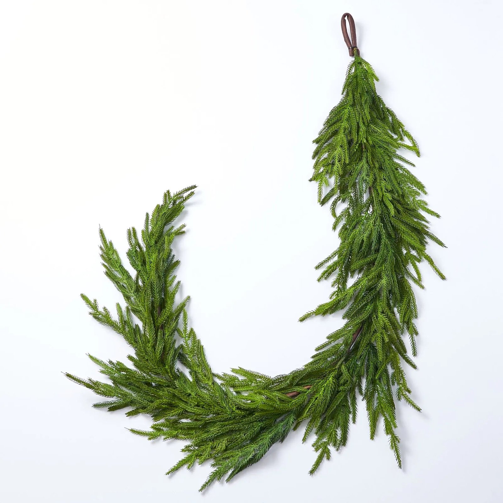 GAR1014NorfolkCollection-RealTouchNorfolkPineChristmasHolid Norfolk Collection - Real Touch Norfolk Pine Christmas Holiday Front Door Garland Table Runner - Image 1