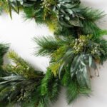Seeded Eucalyptus & Christmas Pine Winter Holiday Mantle Garland Table Runner - Image 2