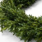 Green Boxwood Artificial All Seasons Greenery Mantel Garland Table Runner - Image 2