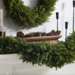 Green Boxwood Artificial All Seasons Greenery Mantel Garland Table Runner - Image 4