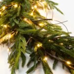 Twig Light & Real Touch Green Norfolk Pine Pre-Lit Winter Christmas Mantle Garland Table Runner - Image 3