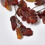 Rustic Brown Oak Leaf & Autumn Acorn Fall Table Runner Mantle Garland - Image 2