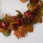 Red Pomegranate, Faux Pinecone & Berry Fall Mantle Garland Table Runner - Image 2