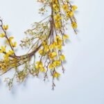 Flowering Yellow Forsythia Blossom & Faux Berry Twig Spring Mantel Garland Table Runner - Image 3