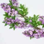 Draping Purple Wisteria Blooms Whimsical Spring Mantel Garland - Image 2