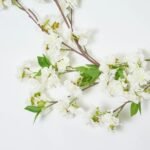 White Cherry Blossom Mantel Garland Everyday Spring Table Runner - Image 2