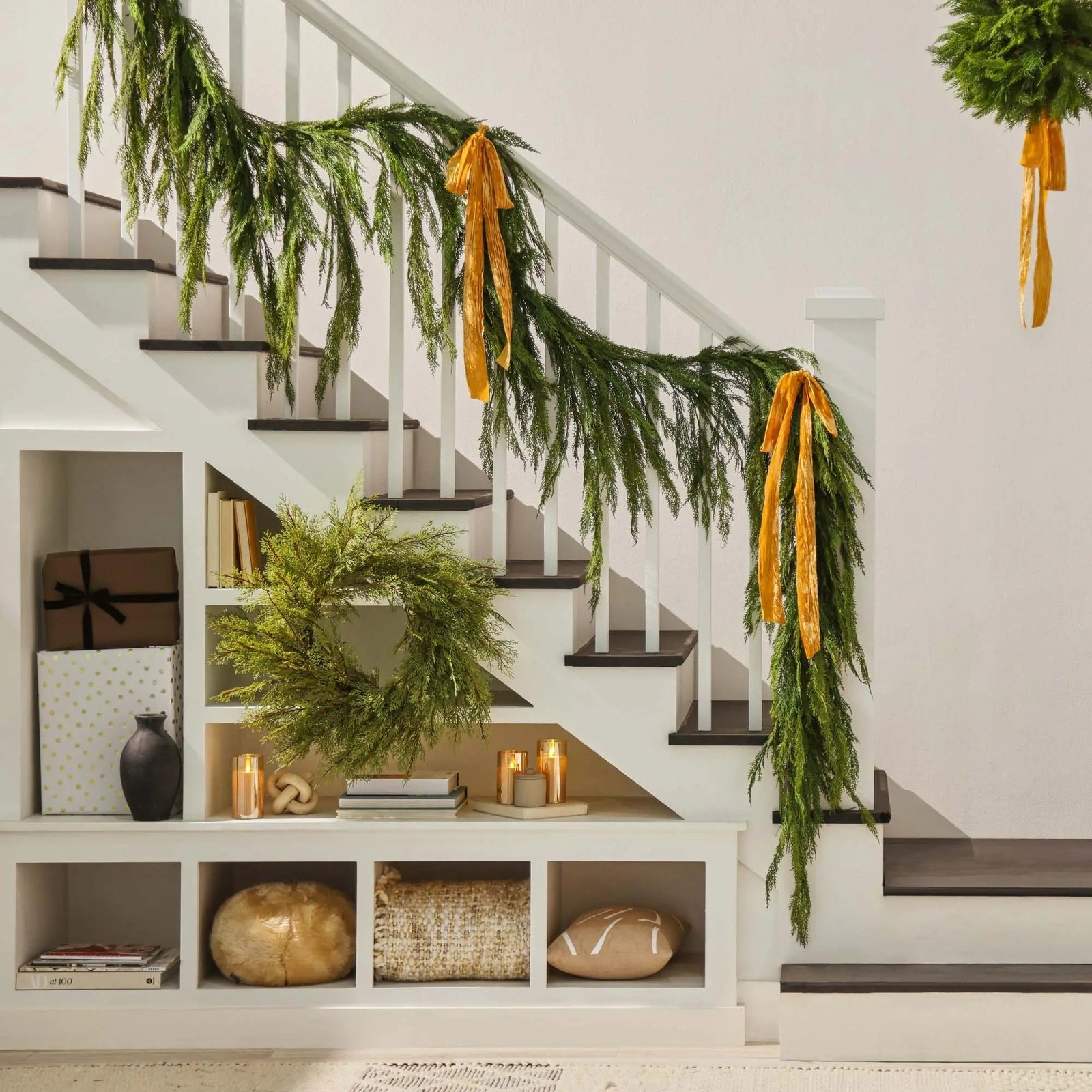 GAR1193DrapingRealTouchLebanonCedarGarlandCascadingWinterGreeneryChristmasDecor_2_97c736fe-fbf6-49a1-863d-8d83142d94cb Draping Real Touch Lebanon Cedar Garland Dripping Winter Greenery Christmas Decor - Image 1