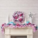 The Dream House Garland - Glittered Pine, Metallic Eucalyptus, Sparkle Holly & Pink Sequin Ornament Christmas Garland Holiday Mantle Table Runner - Image 4