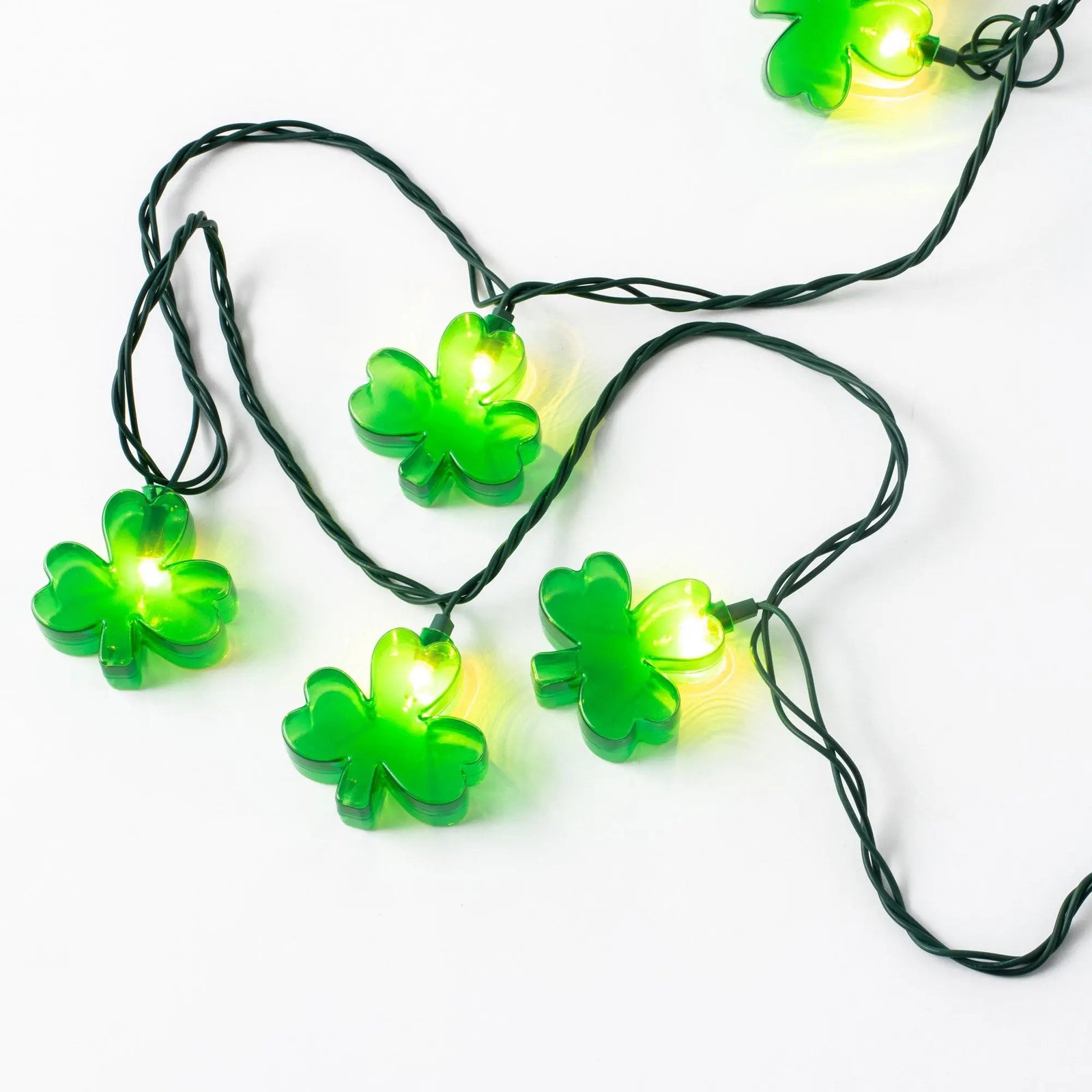 HMD1483St.Patrick_sDayIrishShamrock10StringLightSet_2 St. Patrick's Day Irish Shamrock 10 String Light Set - Image 1