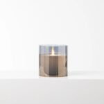 Large Moving Flameless LED Smokey Glass Pillar Candles with Remote - 3 Options Available - Image 3