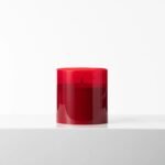 Large Moving Flameless LED Red Glass Pillar Candles with Remote - 3 Options Available - Image 3