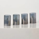 Rechargeable Smoke Glass Moving Flameless LED Votive Candles with Remote - Set of 4 - Image 3