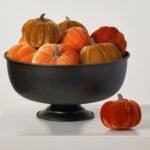 Orange & Brown Luxury Velveteen Classic Fall Harvest Mini Pumpkin Box Set of 10