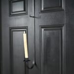 Black Metal Wreath & Taper Candle Holder Over the Door Hanger - 32