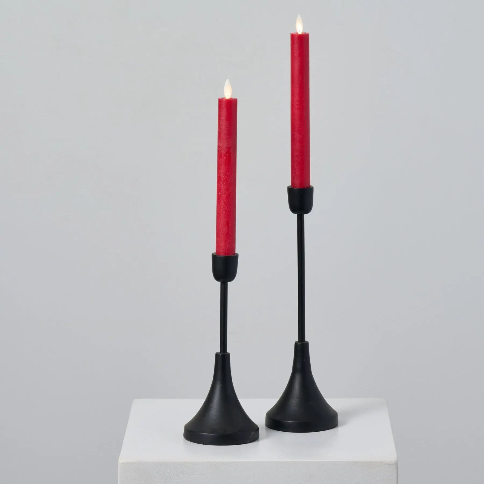 HMD1637MovingFlamelessLEDRed9TaperCandleswithRemoteSetof2_2 Moving Flameless LED Red 9 Taper Candles with Remote Set of 2 - Image 1