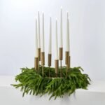 Hand-Dipped Skinny Taper Luxury Wax Candle  - White - Image 6