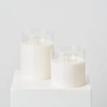 Large Moving Flameless LED Cream Glass Pillar Candles with Remote - 3 Options Available - Image 5