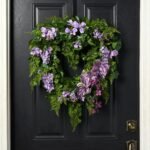 Purple Lilac & Plum Anthurium Heart Shaped Valentines Day Wreath