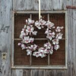 Real Touch Japanese Cream & Lavender Magnolia Flower Everyday Spring Wreath - Image 3