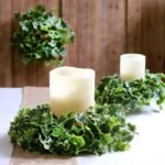 Variegated Real Touch English Ivy Mini Wreath or Candle Wreath Centerpiece - Image 3