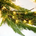 Pre-lit Real Touch Lebanon Cedar Winter Christmas Mantle Garland Table Runner - Pre-Lit Option Available - Image 2
