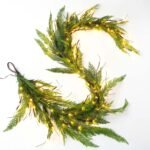 Pre-lit Real Touch Lebanon Cedar Winter Christmas Mantle Garland Table Runner - Pre-Lit Option Available