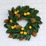 Real Touch Magnolia Leaves with Lemon Mini Wreath