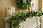 Real Touch Silver Dollar Eucalyptus, Variegated Smilax & Boston Fern Everyday Mantle Garland Table Runner - Image 3