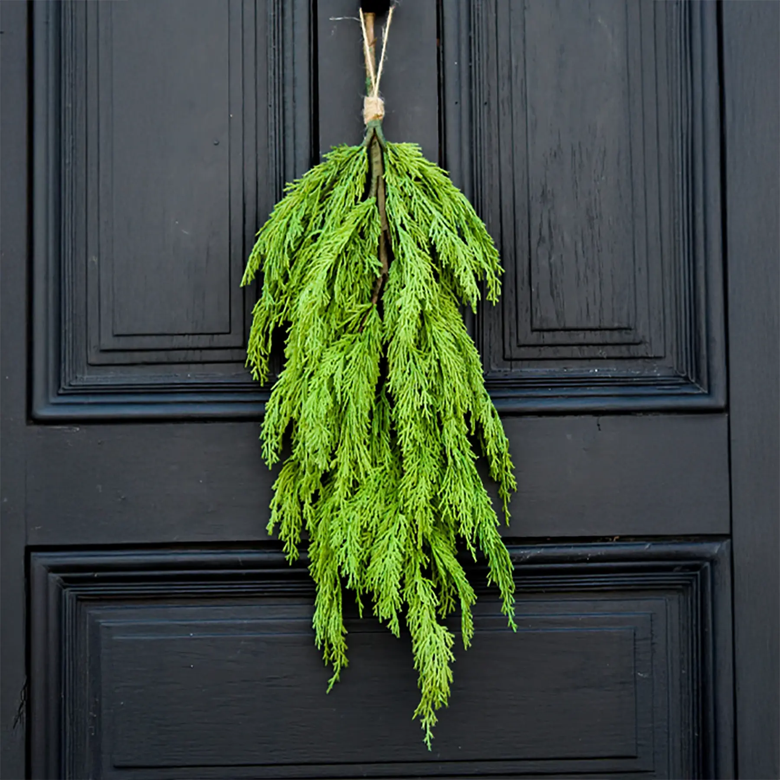 Real_Touch_Cedar_Teardrop_Christmas_Holiday_Swag Real Touch Cedar Teardrop Christmas Holiday Swag - Image 1