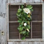 Real Touch White Magnolia All Seasons Teardrop Front Door Swag - Image 4