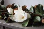 Real Touch White Magnolia Flower & Leaf All Seasons Garland Table Runner - Image 6