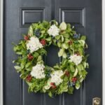 Williamsburg Style Americana Fruit Wreath with Hydrangea, Raspberry & Blueberry Summer Front Door Wreath - Image 2