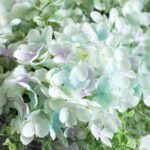 Soft Blue Hydrangea & Mixed Eucalyptus Everyday Floral Arrangement Centerpiece in Metal Tin Window Planter Box - 3 Size Options - Image 8