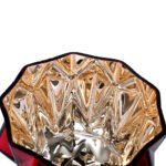 Christmas Red & Gold Geometric Gem Stone Ruby Flower Bowl Vase Planter Pot - Image 2