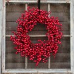 Waterproof Red Berry Front Door Christmas Holiday Front Door Wreath - Image 4