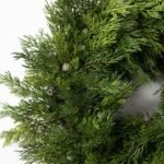 Seeding Real Touch Juniper Berry Faux Greenery Front Door Mantle Wreath 18 - Image 5