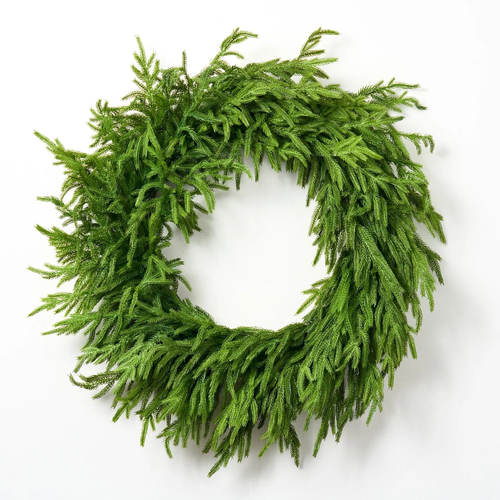 cw1360NorfolkCollection-RealTouchNorfolkPineFrontDoorChristmasHolidayWinterWreath-30_1_3 Norfolk Collection - Real Touch Norfolk Pine Front Door Christmas Holiday Winter X-Large Wreath - 30 - Image 1